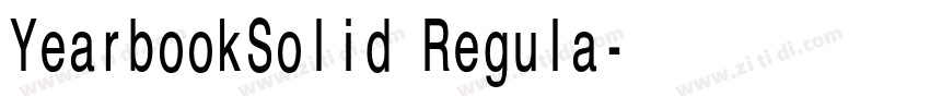 YearbookSolid Regula字体转换